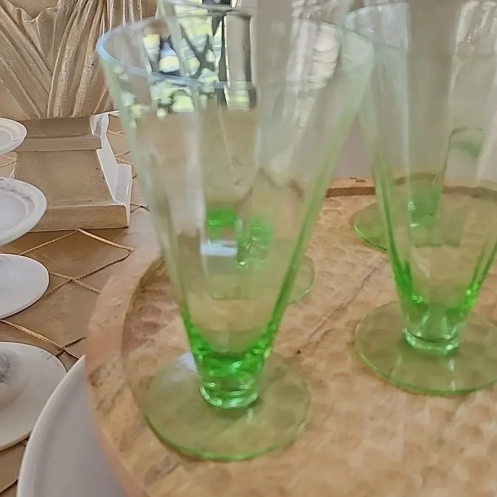 Uranium Subtle Ribbed Pilsner9 Glasses Set of 6 - Picture 3 of 8